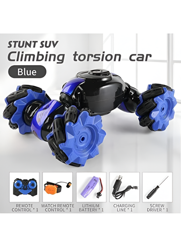 Speed Pioneer Gesture-Controlled 4WD RC Stunt Car Blue – 360° Drift & All-Terrain Torsion Vehicle LMI5767