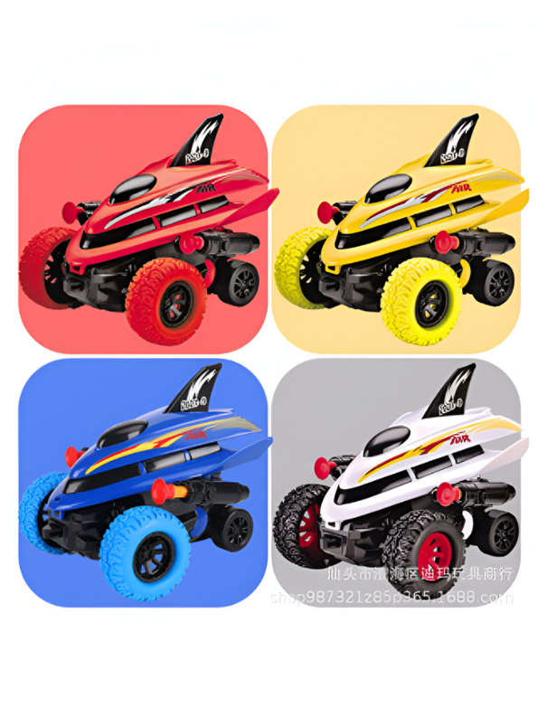 Speed Racer Pull Back Car – Fast Mini Racer Vehicle with Big Wheels White LMI13763.