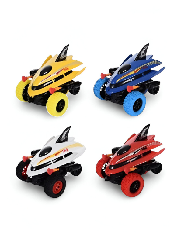 Speed Racer Pull Back Car – Fast Mini Racer Vehicle with Big Wheels White LMI13763.