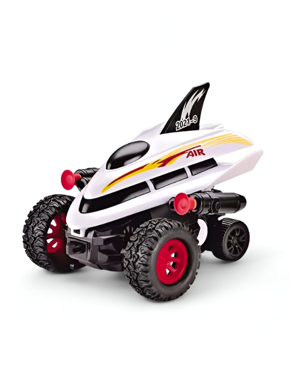 Speed Racer Pull Back Car – Fast Mini Racer Vehicle with Big Wheels White LMI13763.