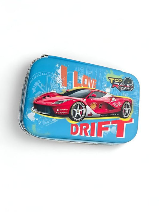 SpeedRacer Pouch – Car Drift Theme Pencil Case for Kids | Big Size Blister Pouch | Fast & Cool Stationery Bag NOV6992.