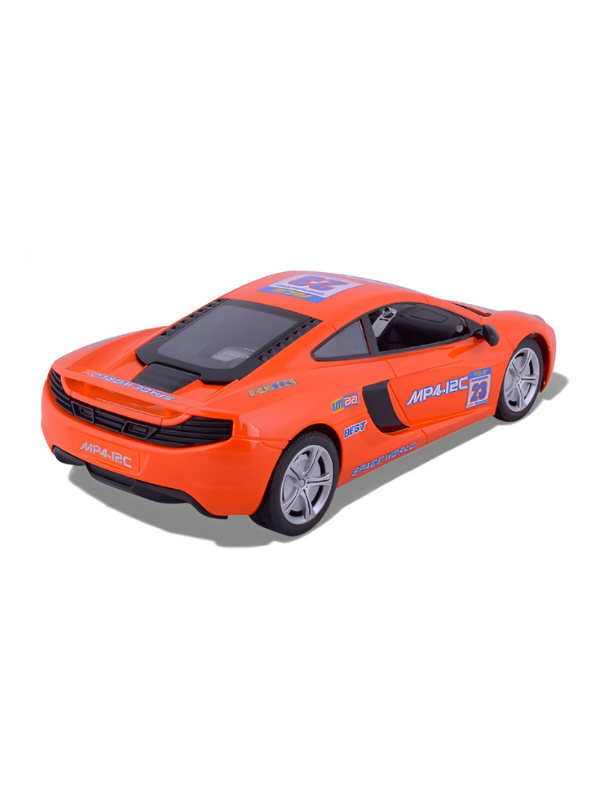 SpeedRex RC –  Remote Control Supercar, High-Speed Electric Race Car with Decals, Battery-Operated Toy for Kids Orange LMI8885.