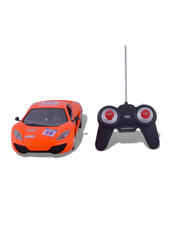 SpeedRex RC –  Remote Control Supercar, High-Speed Electric Race Car with Decals, Battery-Operated Toy for Kids Orange LMI8885.