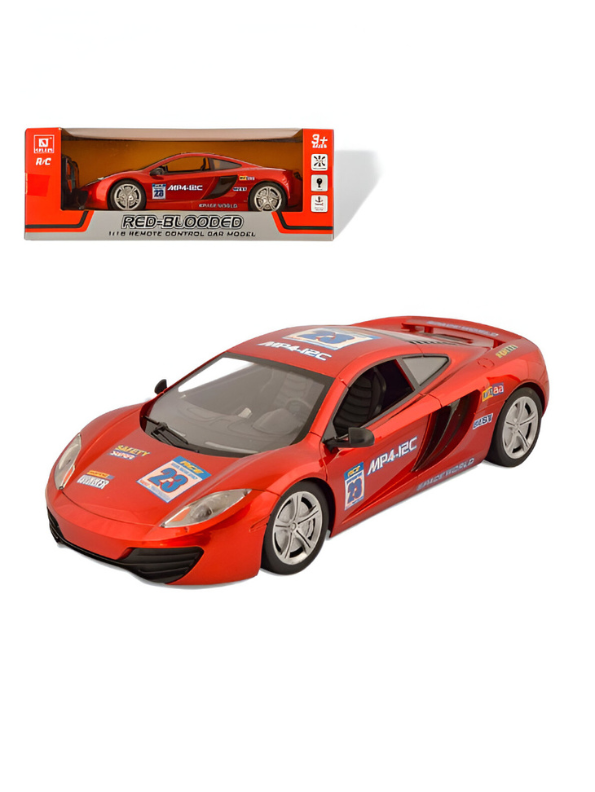 SpeedRex RC –  Remote Control Supercar, High-Speed Electric Race Car with Decals, Battery-Operated Toy for Kids Red LMI8885.