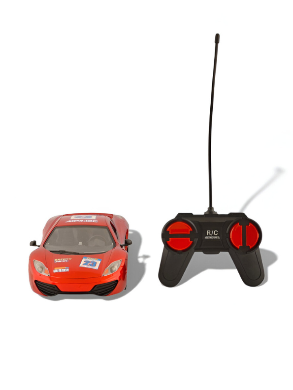 SpeedRex RC –  Remote Control Supercar, High-Speed Electric Race Car with Decals, Battery-Operated Toy for Kids Red LMI8885.