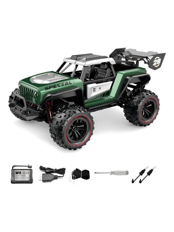 Speed X Hero Remote Control Car – Green 4WD Electric Off-Road RC Monster Truck MD543