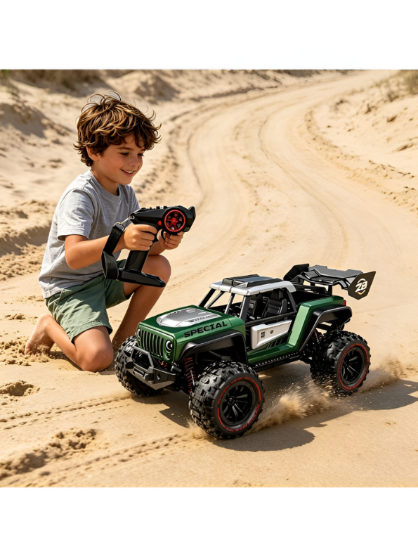 Speed X Hero Remote Control Car – Green 4WD Electric Off-Road RC Monster Truck MD543