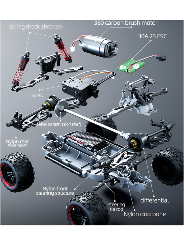Speed X Hero Remote Control Car – 4WD Electric Off-Road RC Monster Truck MD543