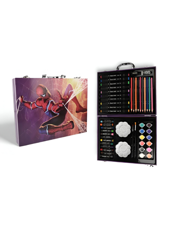 Spider-Man 50-Piece Art & Coloring Kit | Marvel Superhero Briefcase with Art Supplies | Back to School Gift for Boys NOVHBC-188308.