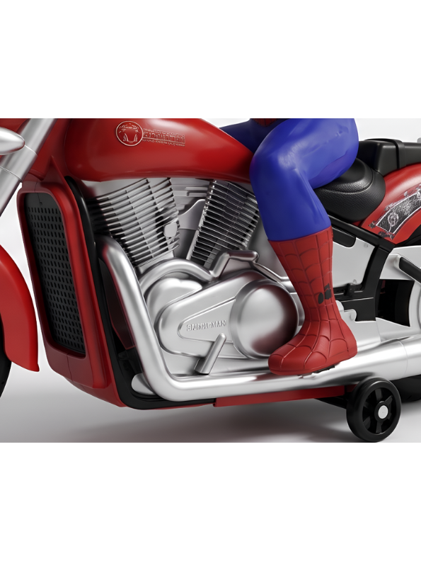 Spider-Man Battery-Operated Bump & Go Toy Motorcycle with Sound and Flashing Lights TV1088