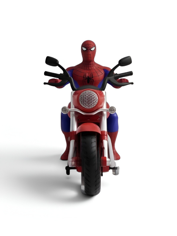 Spider-Man Battery-Operated Bump & Go Toy Motorcycle with Sound and Flashing Lights TV1088