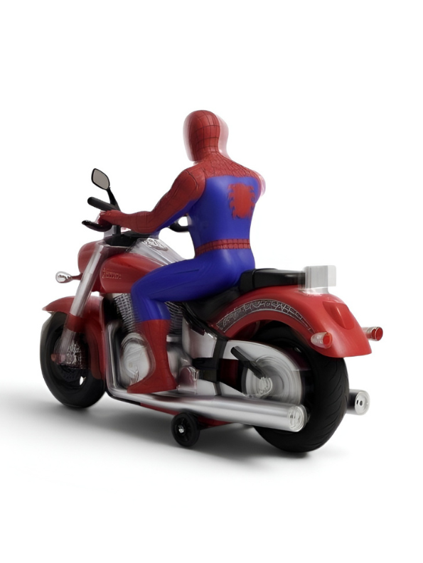 Spider-Man Battery-Operated Bump & Go Toy Motorcycle with Sound and Flashing Lights TV1088