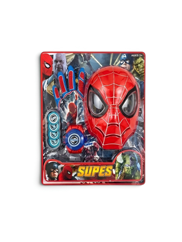 Spider-Man Costume Mask & Disc Launcher Wrist Band Set TV5950.
