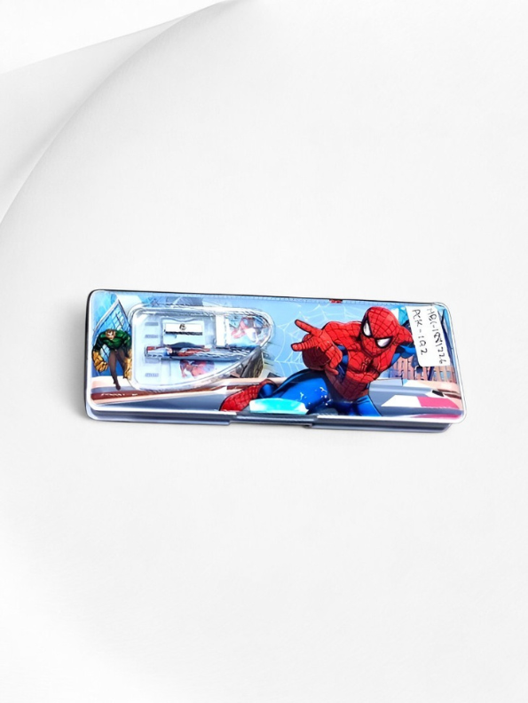 Spider-Man Multi-Compartment Pencil Box for Boys | Marvel Pop-Up Stationery Case with Built-in Sharpener | Back to School Organizer NOVHBC-1881121.