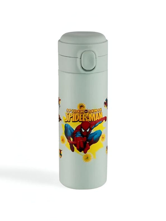 Spider-Man Stainless Steel Water Bottle 420ml – Leak-Proof, Printed Kids Water Bottle with Lock Lid NOV1563.