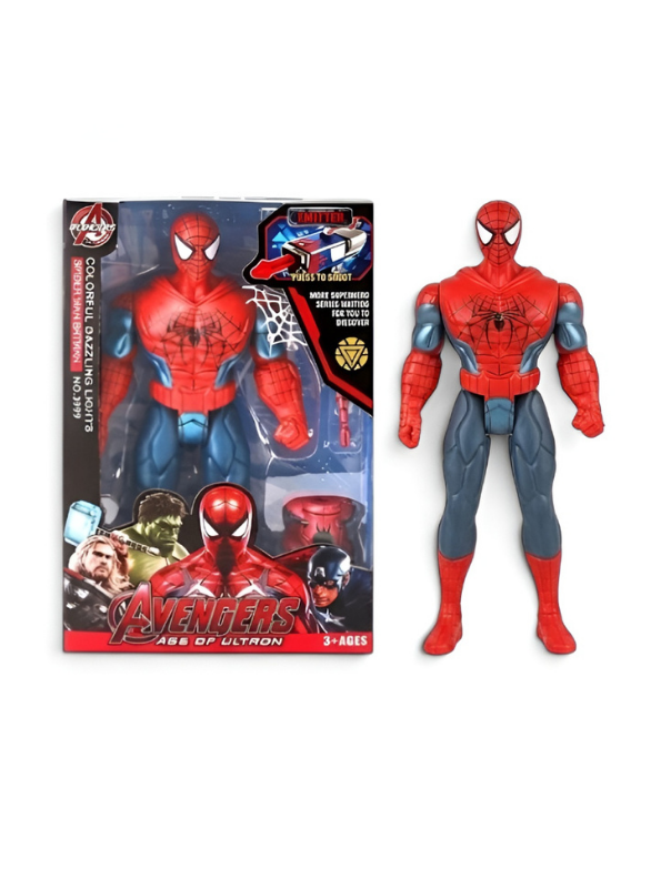 Spider-Man Superhero Action Figure Toy  with Arm Launcher & Darts MD680.