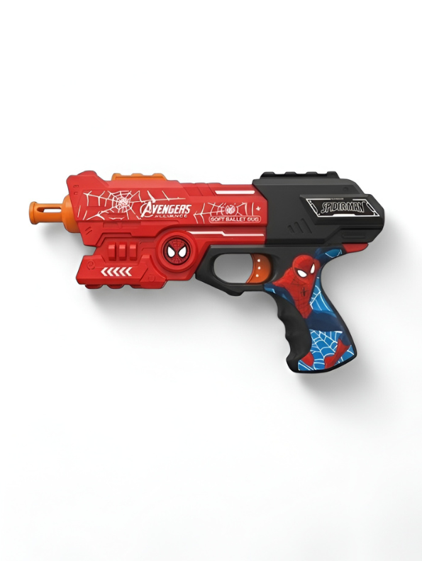 Spider-Man Web Shooter Toy Gun Set – 2-in-1 Soft Foam Dart & Ball Blaster with Darts & Balls TV5480.