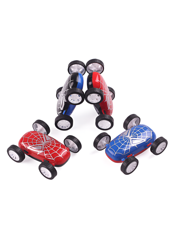 Spider Hero Friction Powered 360° Stunt Flip Cars – 3-Piece Off-Road Toy Set for Kids LMI7047