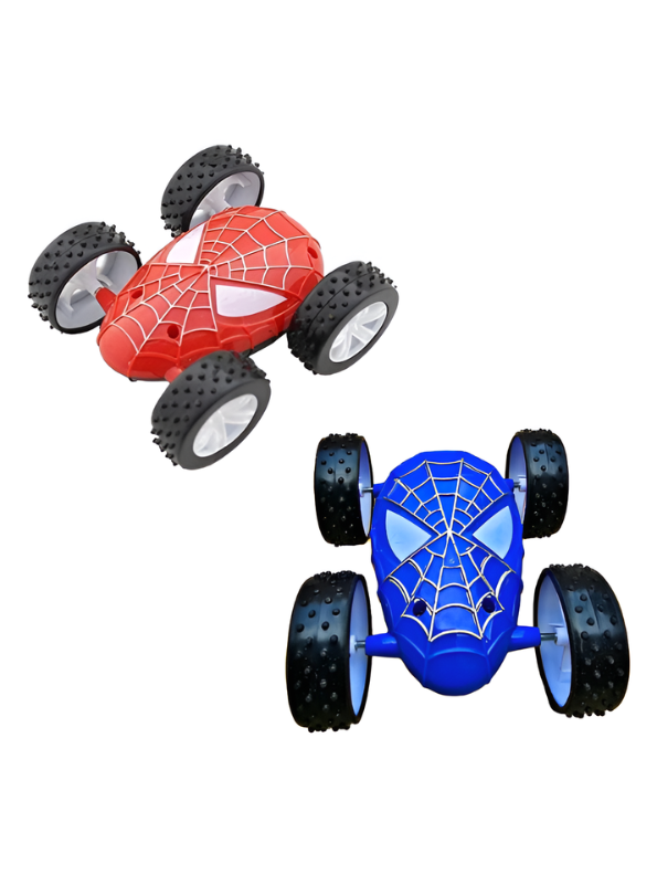 Spider Hero Friction Powered 360° Stunt Flip Cars – 3-Piece Off-Road Toy Set for Kids LMI7047