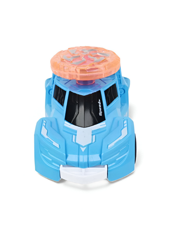 Spinning Gyro Rotary Race Car Toy - Detachable Top Launcher, High Speed Spinning Action Toy with Music LMI15502.