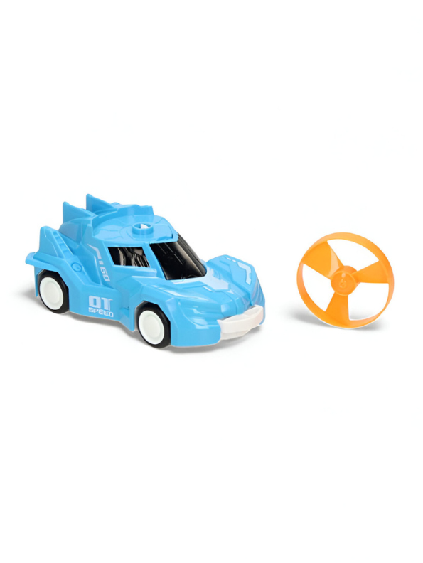 Spinning Gyro Rotary Race Car Toy - Detachable Top Launcher, High Speed Spinning Action Toy with Music LMI15502.