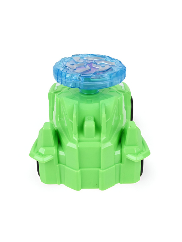 Spinning Gyro Rotary Race Car Toy - Detachable Top Launcher, High Speed Spinning Action Toy with Music Green LMI15502.
