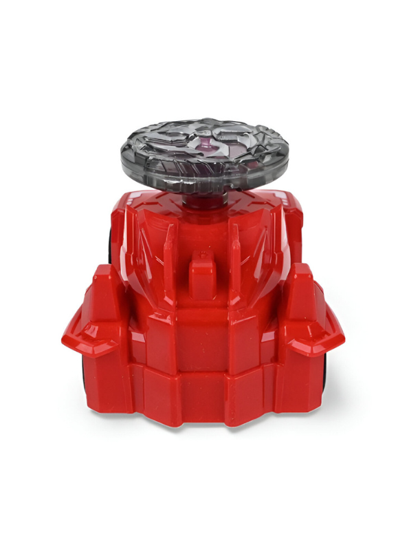 Spinning Gyro Rotary Race Car Toy - Detachable Top Launcher, High Speed Spinning Action Toy with Music Red LMI15502.