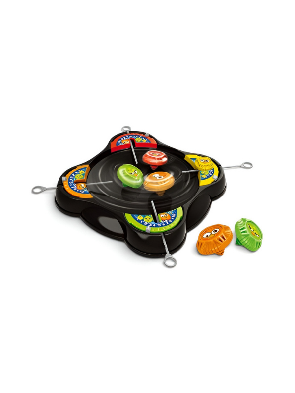 Spinning Top Battle Arena Set with Pull-String Launchers, 2–4 Player Interactive Toy MD433