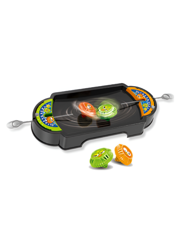 Spinning Top Battle Arena Set with Pull-String Launchers, 2–4 Player Interactive Toy MD433