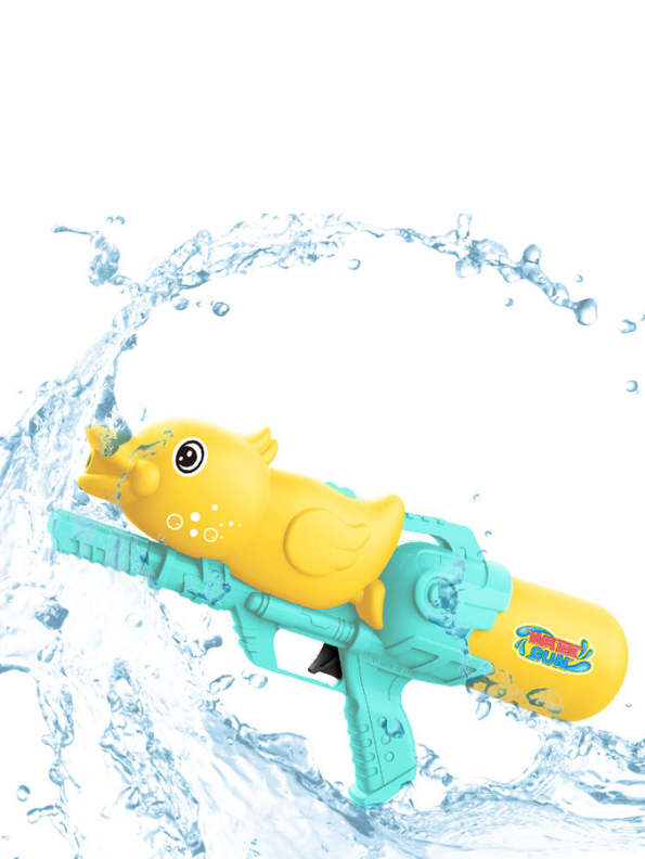 SplashMax – 300ml High-Pressure Water Gun | Large Tank Holi Pichkari for Kids Yellow LMI14338.