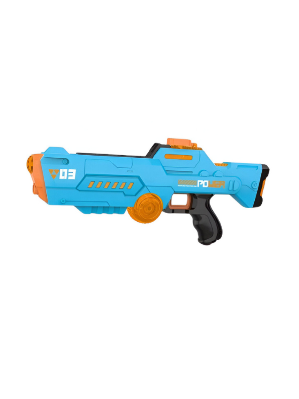 SplashX Electric Water Blaster for Adults & Kids – Automatic Waterproof Squirt Water Gun, High-Power Long-Range 26–32ft Summer Water Toy Blue LMI15937.