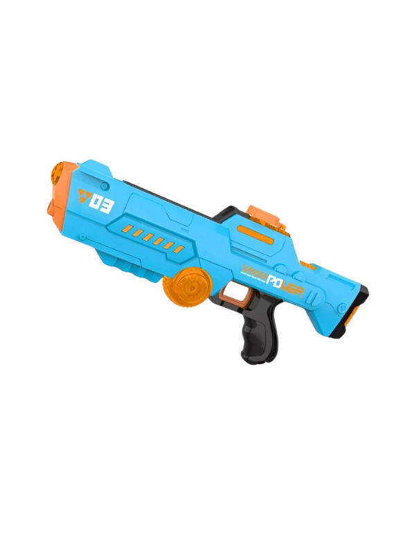 SplashX Electric Water Blaster for Adults & Kids – Automatic Waterproof Squirt Water Gun, High-Power Long-Range 26–32ft Summer Water Toy Blue LMI15937.