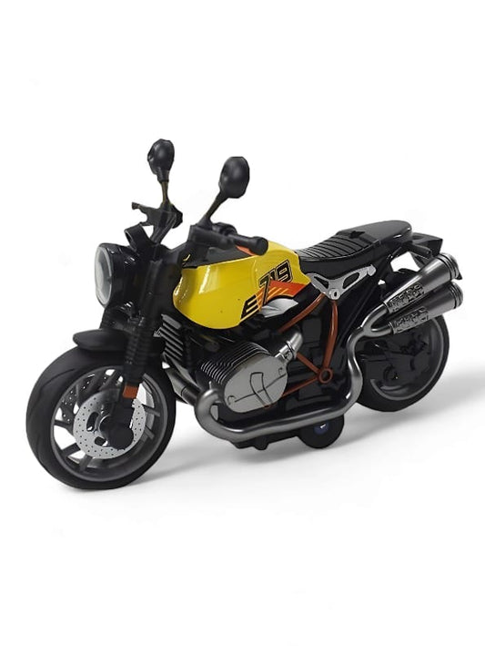 Sport Racing Motorcycle Toy Metal Model Diecast Bike - Yellow (MD-18)
