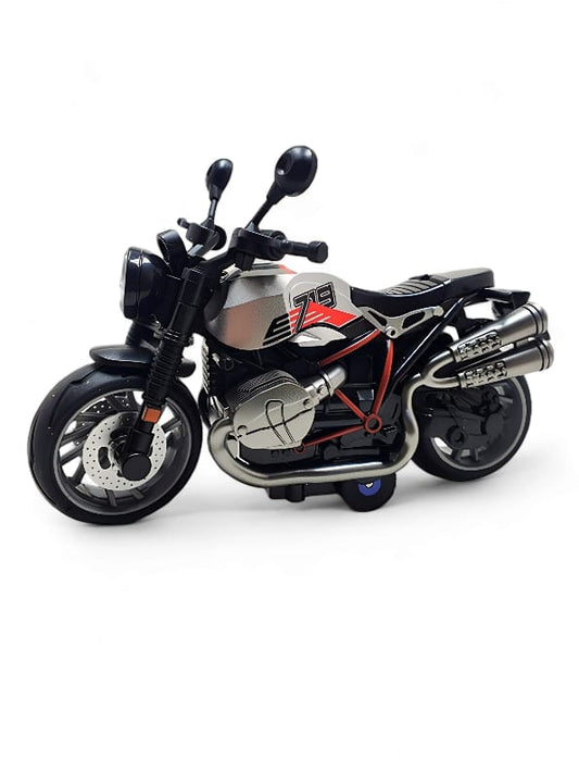 Sport Racing Motorcycle Toy Metal Model Diecast Bike - Grey (MD-18)