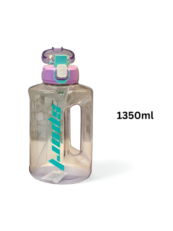 Turquoise - Sport Water Bottle 1350ml with Handle | Leakproof & Portable Hydration for Gym & School | BPA-Free Drink Bottle NOVGBT-50668.
