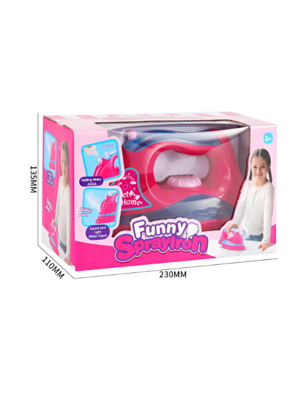 Spray Iron Toy – Realistic Steam Vapor, Pretend Play Laundry Appliance TV079.