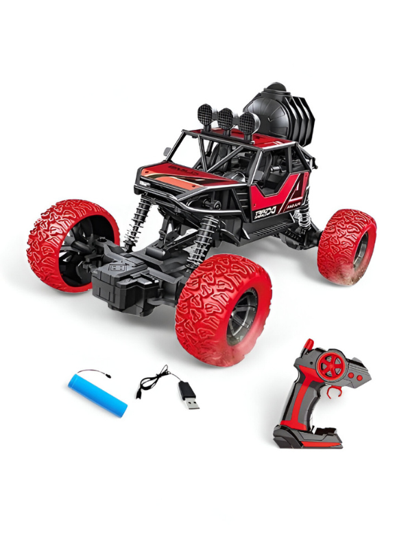 Sprayer High-Speed Off-Road RC Car – WD Rock Climber with Smoke Function, Double Magnet Motor, Large Tires, Monster Racing Car Scale 1:18 Red LMI15130.