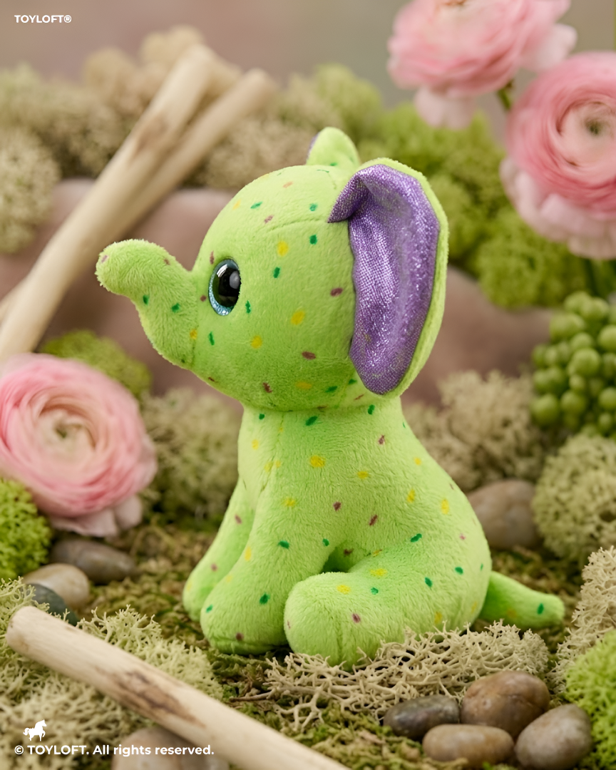 Sprinkles the Elephant Plush | Green 7-Inch Soft Stuffed Animal ST16790