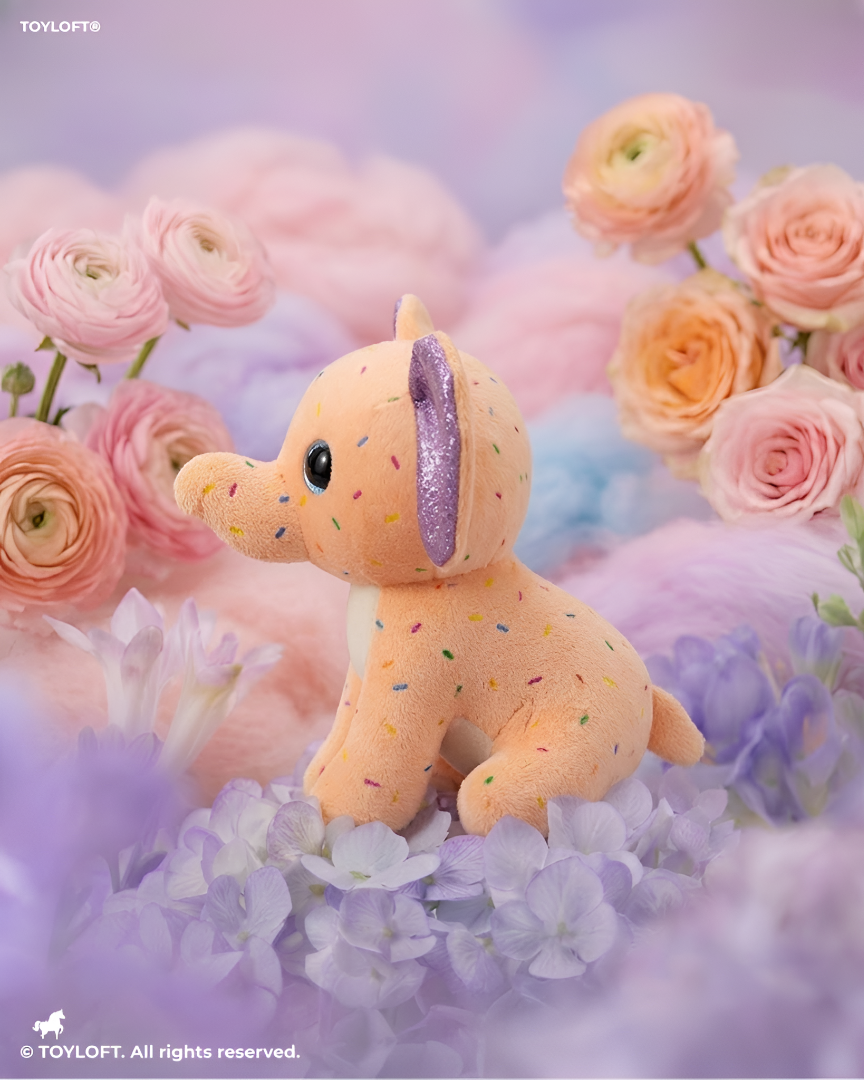 Sprinkles the Elephant Plush | Pastel Orange 7-Inch Soft Stuffed Animal ST16790