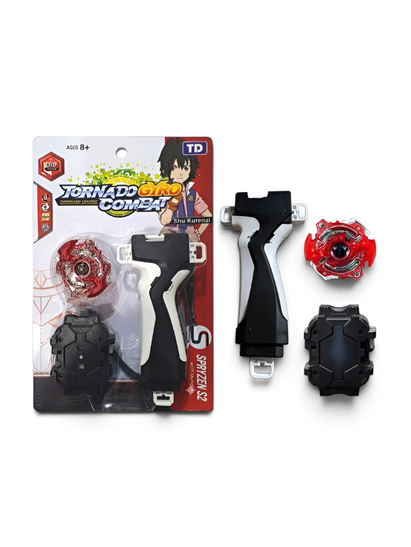 Spryzen S2 Tornado Combat Spinning Top Set with Launcher and Handle Grip – High-Performance Battling Gyro Toy