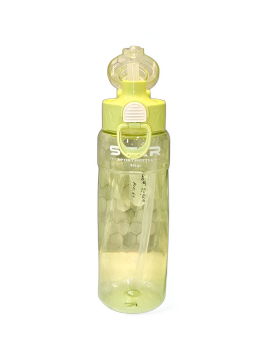 Yellow - Star 900ML Sport Water Bottle with Straw | Leakproof & BPA-Free Bottle for Gym & School | Portable Hydration Gift NOVGBT-50569.