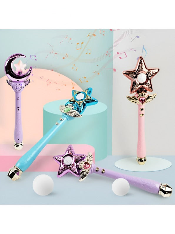 Pink Star Magic Wand Cosplay Toy 36cm – Musical Princess Scepter Prop for Dress-Up & Magical Girl Roleplay NX12487.
