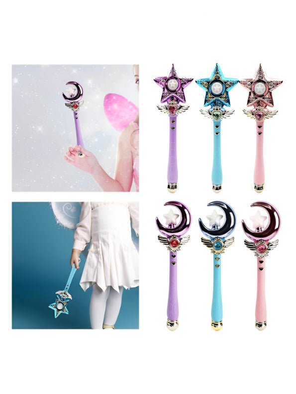 Pink Star Magic Wand Cosplay Toy 36cm – Musical Princess Scepter Prop for Dress-Up & Magical Girl Roleplay NX12487.