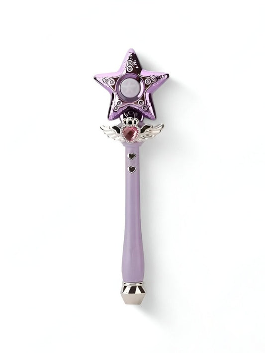 Lavender Star Magic Wand Cosplay Toy 36cm – Musical Princess Scepter Prop for Dress-Up & Magical Girl Roleplay NX12487.