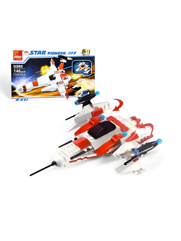 Star Pioneer Building Blocks Set – 146-Piece DIY Space Fighter Spaceship Educational Toy for Kids TV5042.