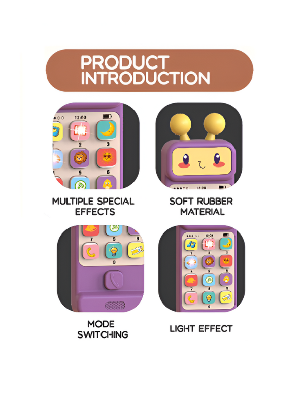 StoryPhone – Educational Kids’ Music & Story Phone Toy | Interactive Learning Smartphone for Toddlers Lavender LMI15076.