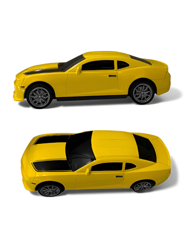 StreetBlaze Yellow Diecast Car Toy – Realistic 1:24 Scale Sports Car Model for Kids & Adults LMI15810.