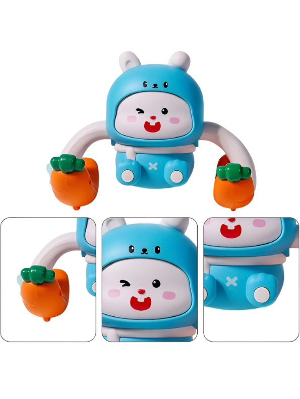 Stunt Pets Voice-Controlled Tumble Bunny – Interactive Rolling & Flipping Musical Toy Blue LMI13971.