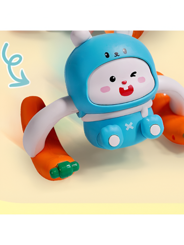 Stunt Pets Voice-Controlled Tumble Bunny – Interactive Rolling & Flipping Musical Toy Blue LMI13971.