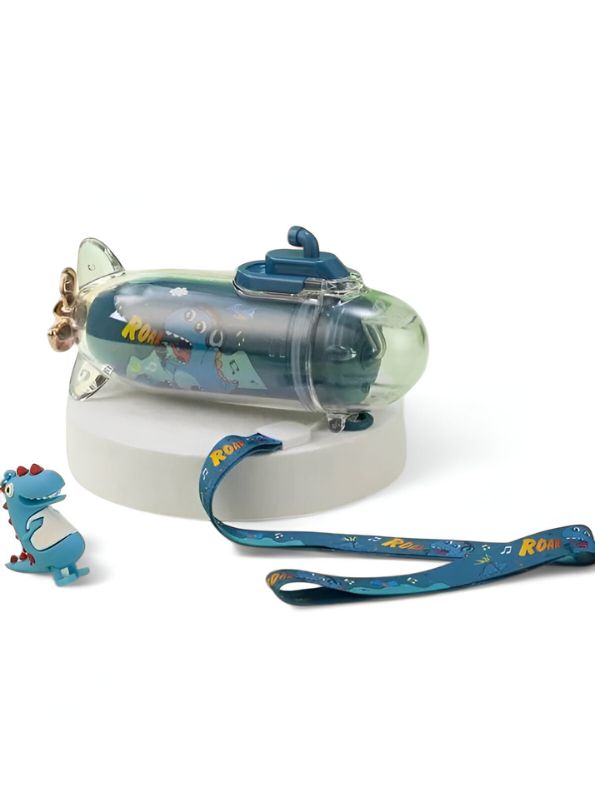 Submarine Water Bottle for Toddlers – 380ml Stainless Steel Leak-Proof, Push Button, BPA-Free NOV6845.